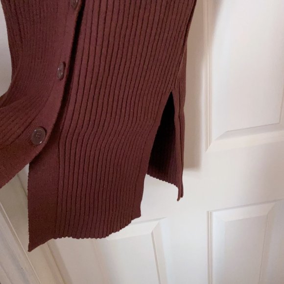 BNWT Forever 21 Chocolate Long Knitted Button Up Maxi Sweater Cardigan Dress - Picture 6 of 10